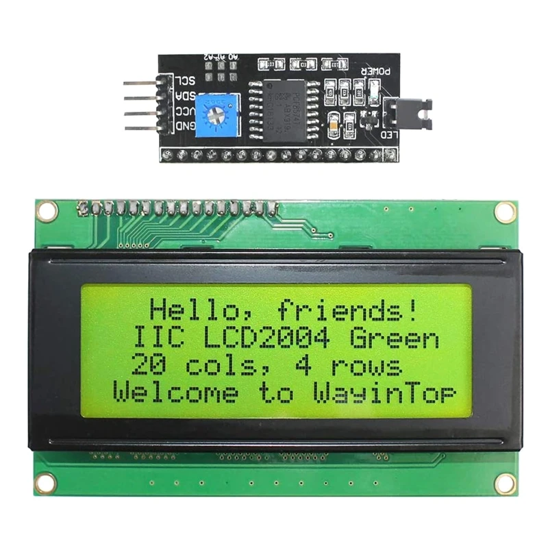 2004 시리얼 블루 그린 백라이트 LCD 모듈, UNO 2560, IIC, I2C, TWI LCD2004