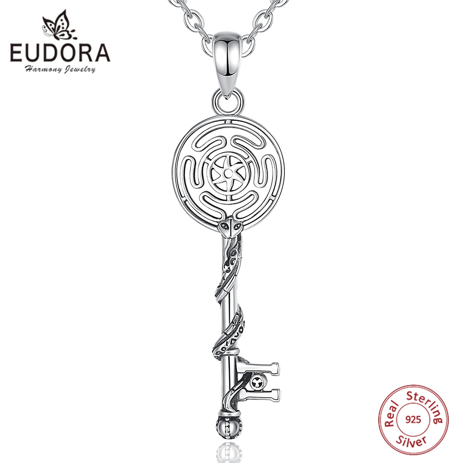 Hekate's Key Pendant In Sterling Silver: Handmade Goddess - Foto 7