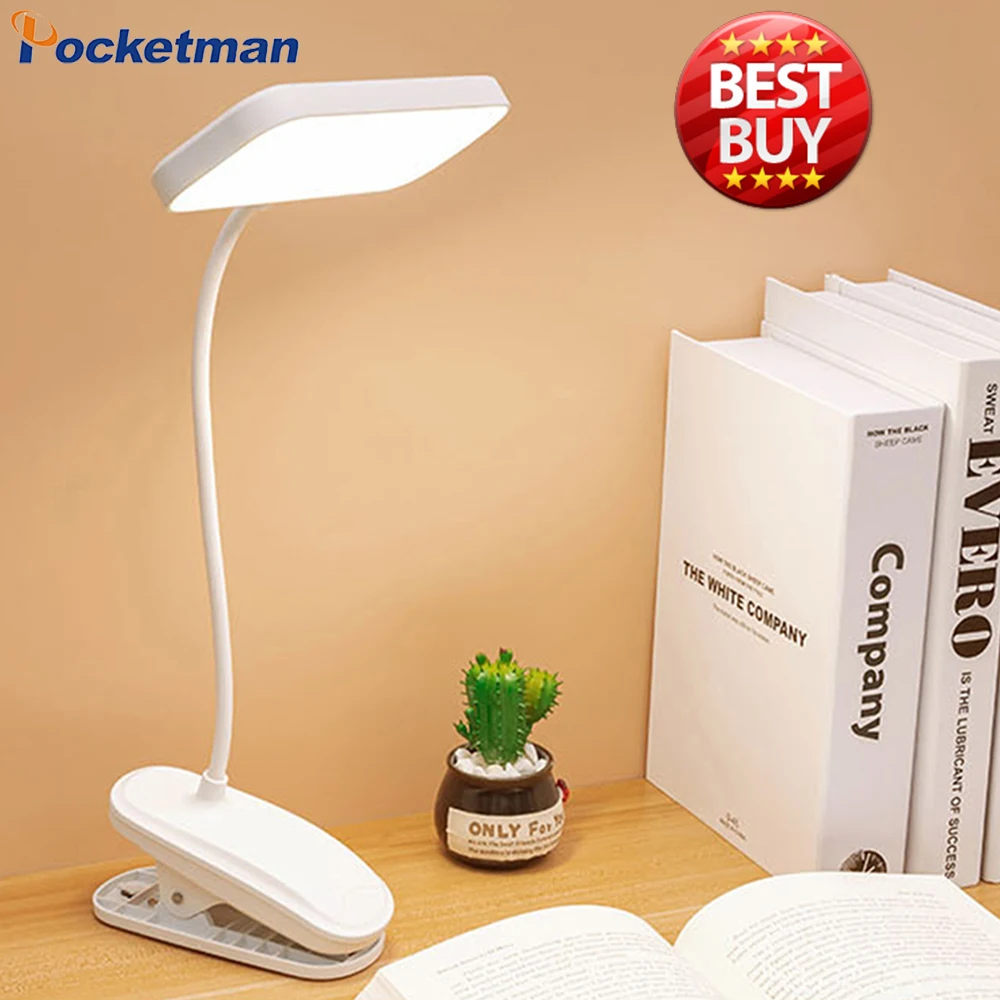 LED Desk Lamp Eye-protection 360 Degrees Flexible Table Light Dimming Night Light Rechargeable Table Lamp for Reading Working book light lamp usb rechargeable mini led reading light warm clip lamp brightness desk table read night light for travel bedroom