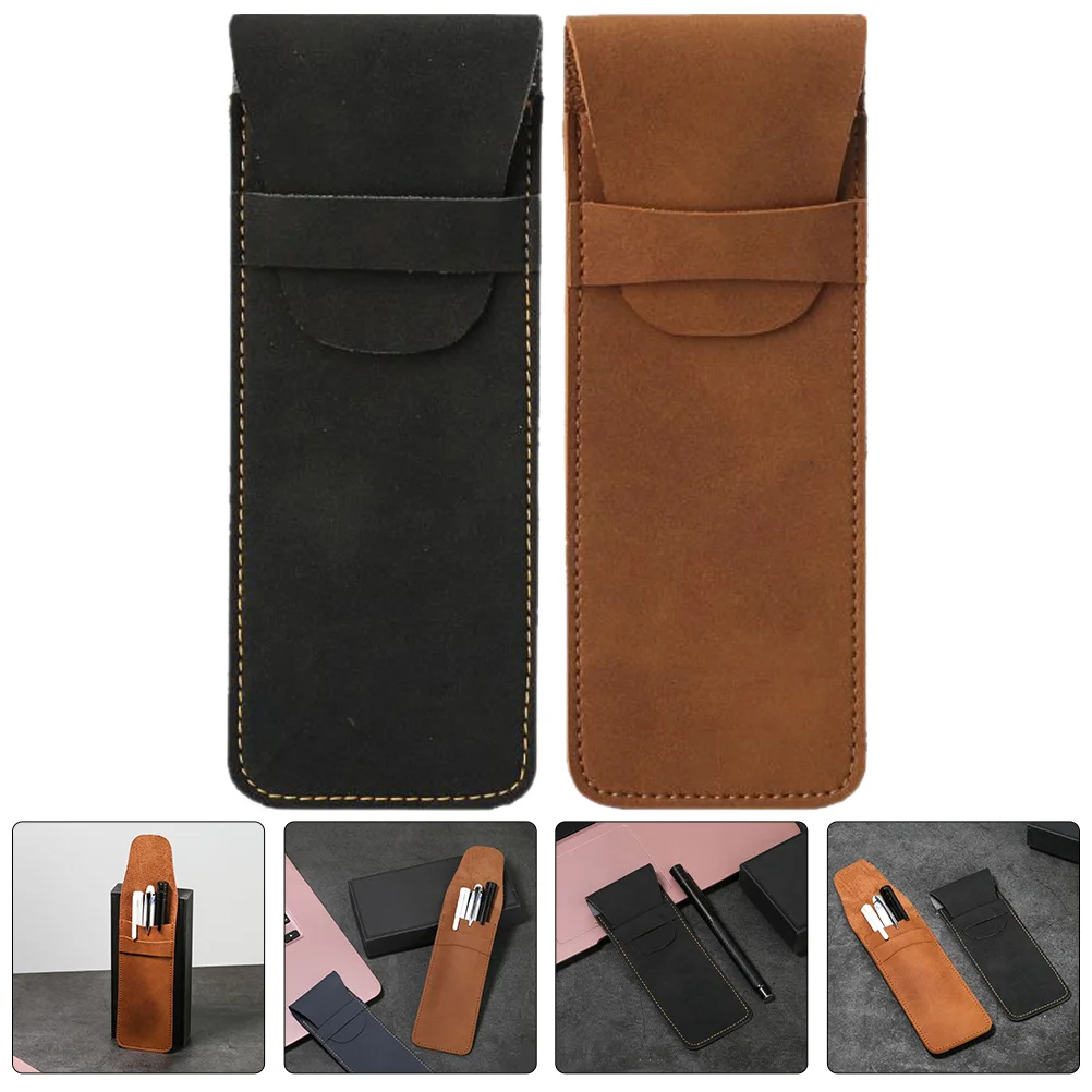 2 Pcs Pencil Case Ballpoint Pens Fountain Pouch High Capacity Adjustable