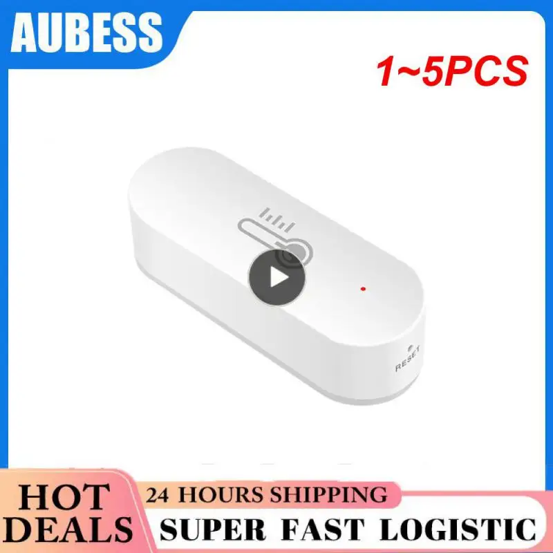 

1~5PCS 1-Tuya ZigBee Temperature Humidity Sensor Home Connected Thermometer Work With Smart Life Alexa Assistant