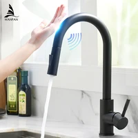 Pull Out Brush Nickel Sensor Kitchen Faucets Stainless Steel Smart Induction Mixed Tap Touch Control Sink Tap Torneira De KH1026 6