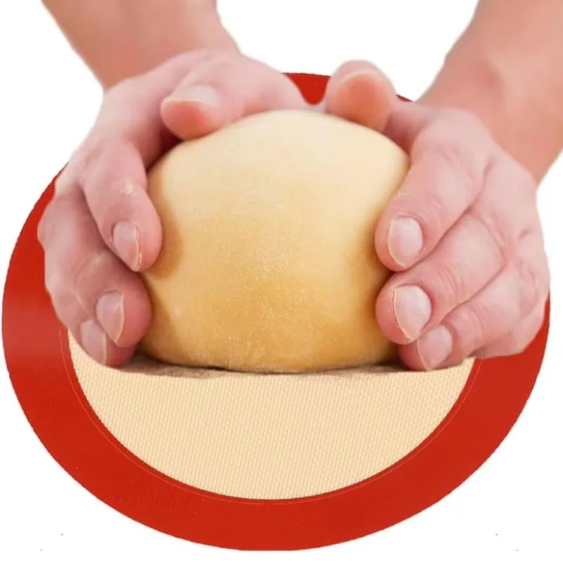 1/2PCS Circular silicone baking pad reusable and non stick oven pad suitable for air fryers and ovens
