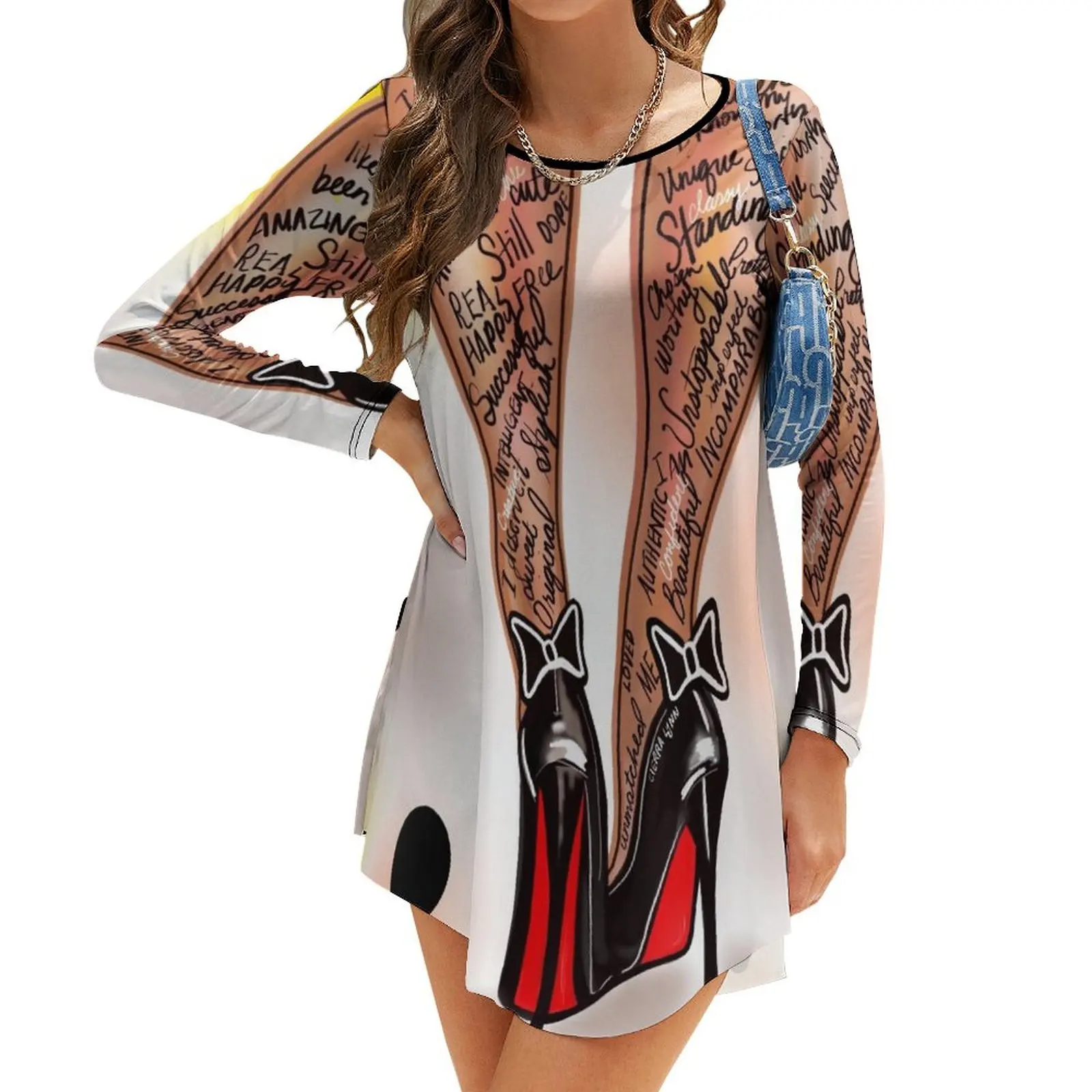 

Still Standing Long-Sleeve Dress Woman fashion Evening dresses dress
