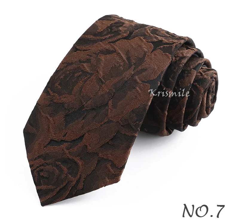 Neuheit Floral Welle Imitation Stickerei Krawatte Für Männer Frauen Business Hochzeit Party Luxus Blume Krawatte Bräutigam Kragen Zubehör – Detail 9