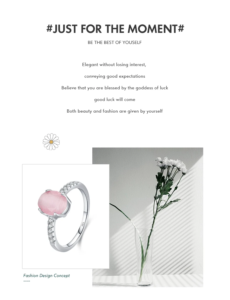 Modian Genuine 925 Sterling Silver Fashion Romantic Oval Pink Opal Finger Ring For Women Girls Charm Party Fine Jewelry Gifts Modian Genuine 925 Sterling Silver Fashion Romantic Oval Pink Opal Finger Ring For Women Girls Charm Party Fine Jewelry Gifts