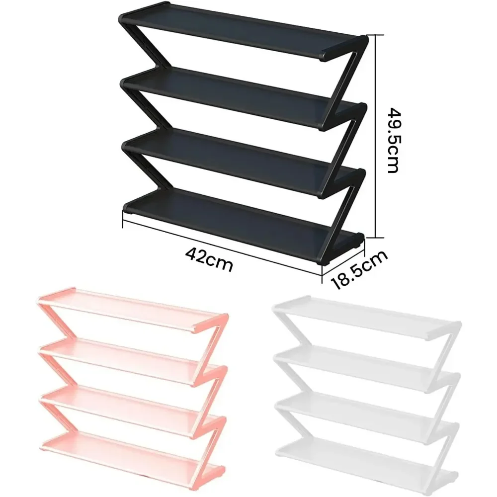 Shoe Rack Shoe Organizer 4-Tier Shoe Rack Small Shoe Rack Organizer Modern Hallway Storage Free Standing Space Saving Shelf for Apartment