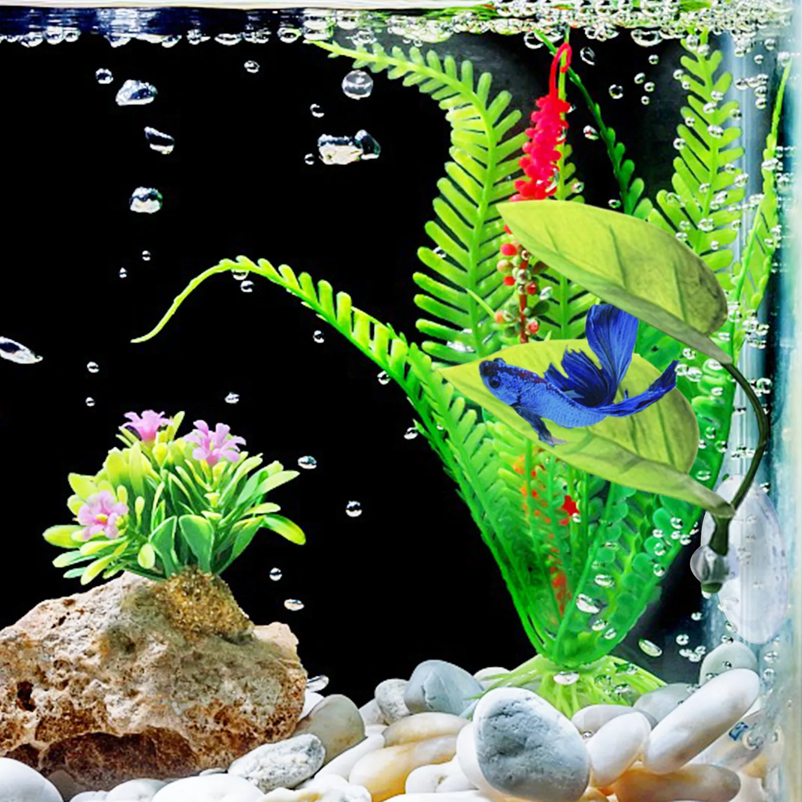 Betta Vis Blad Pad Aquarium Dierbenodigdheden Decoratie Simulatie Water Gras Aquarium Landschapsarchitectuur Kunstmatige Simulatie