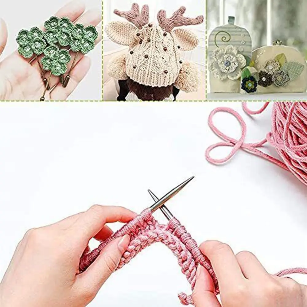 Stainless Steel Circular Knitting and Crochet Needle Set