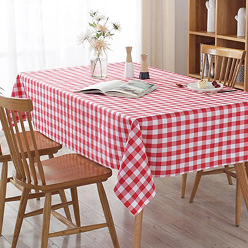 

Simple And Generous Rural Style Home Dining Table Cloth Restaurant Picnic Plaid Cloth Red Checkered Tablecloth