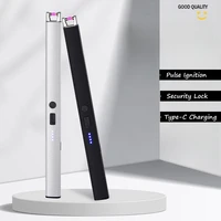 Electric Portable Type-C Rechargeable Arc Lighter Home Candle Gas Stove Pulse Plasma Windproof Flameless Safety Ignition Gun 1