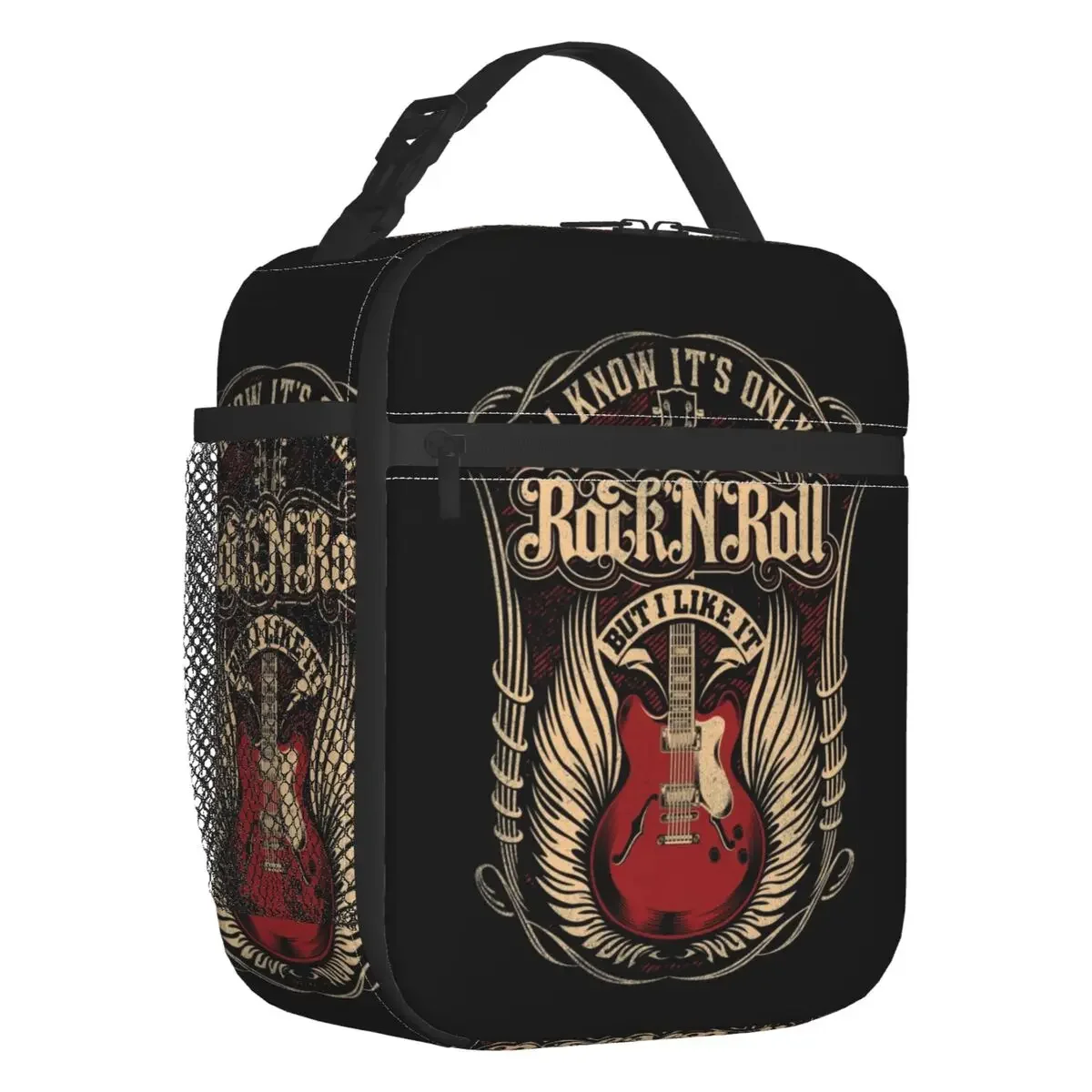 

Изолированная сумка для завтрака Rock And Roll для школы, офиса, тяжелого металла, музыкальной гитары, водонепроницаемая сумка-холодильник, термальный Ланч-бокс для женщин и детей