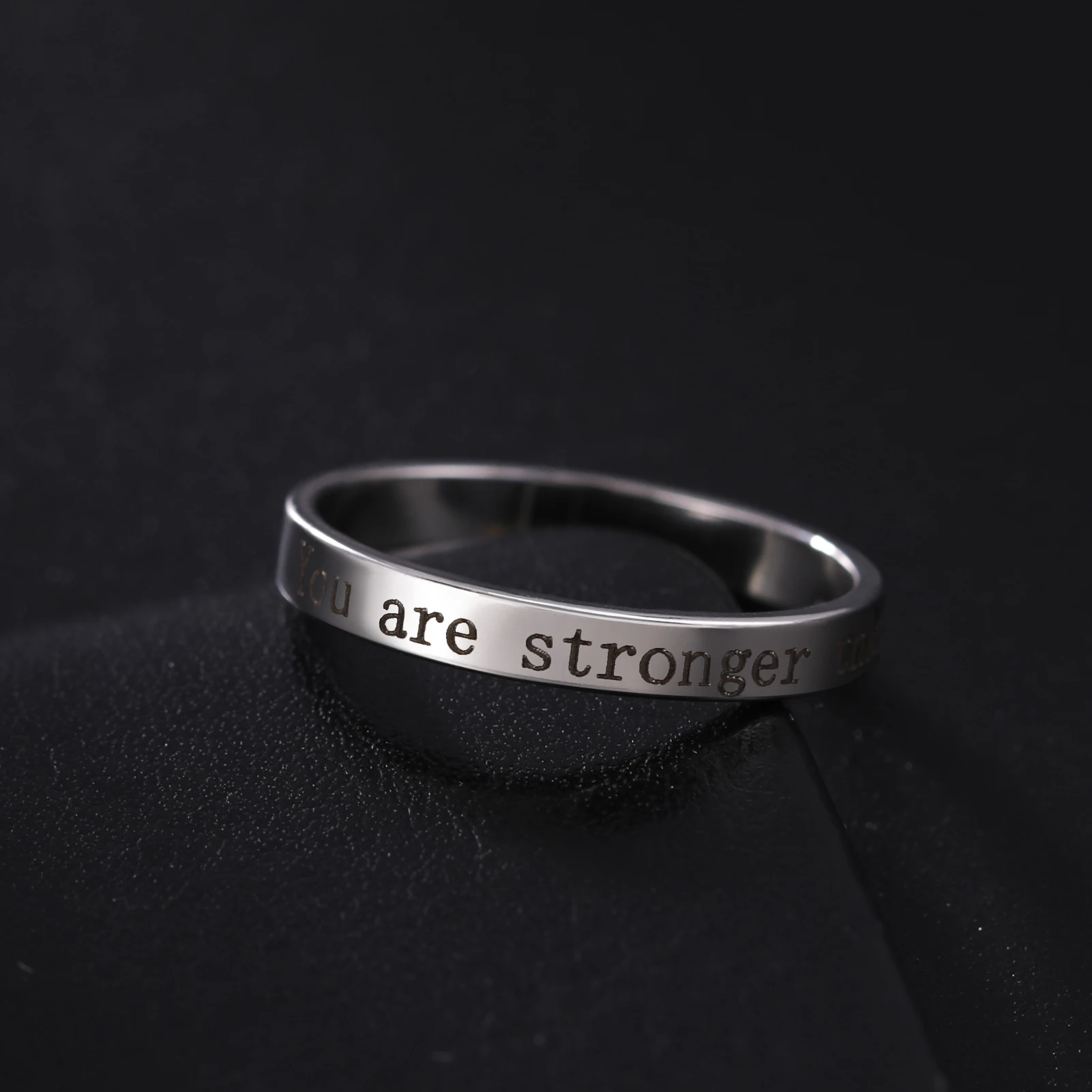 Fashion Stainless Steel Finger Rings For Women Men Engagement Gift
