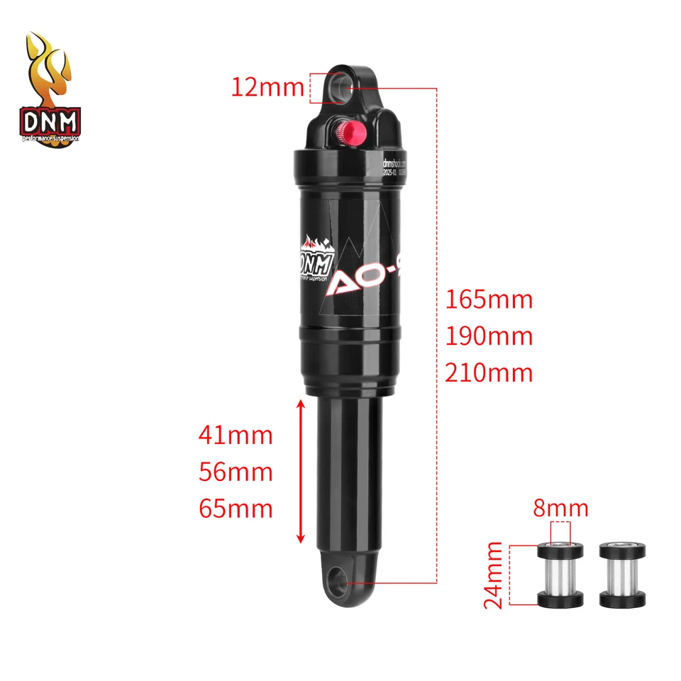 DNM AO-9 Bicycle Air Pressure Shock Absorber 165mm/190mm/210mm