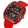 LOQNCE Sports Watches Fashion Men Watches 50m Waterproof Rectangle LED Big Dial Display Digital Watches LED Wristwatches Men 3
