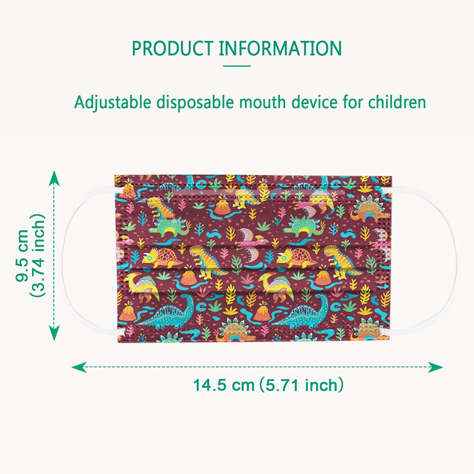 Children's Three-Layer Protective Dust-Proof Cartoon Print Disposable Mask Outdoor Dust-Proof Face Protective Mask