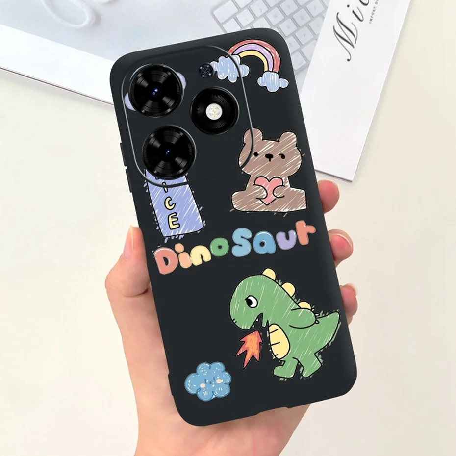 Sunflower Pattern Soft Silicone TPU Jelly Phone Case - Fashionable Protective Bumper Cover