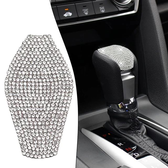 Bling Interior Gear Shift Knob Gear Shift Knob Cover Trim Diamond Gear Shift Knob Silver Soft Rubber Base For Honda AliExpress 34