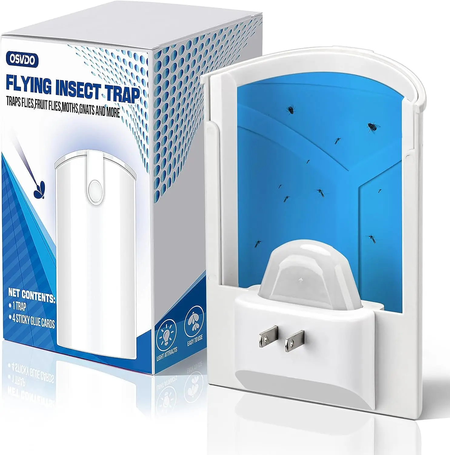 Mosquito Killer Lamp Indoor Plug-in Flying Insect Trap Home Mosquito Moth Catcher Night UV Light Attractant Fly Bug Zapper