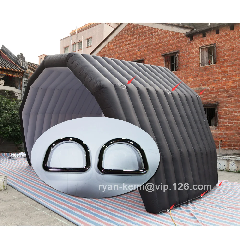 Free shipping 7mWx4mHx5mD light grey white inflatable stage tent oxford cloth tent for outdoor events inflatable canopy 6