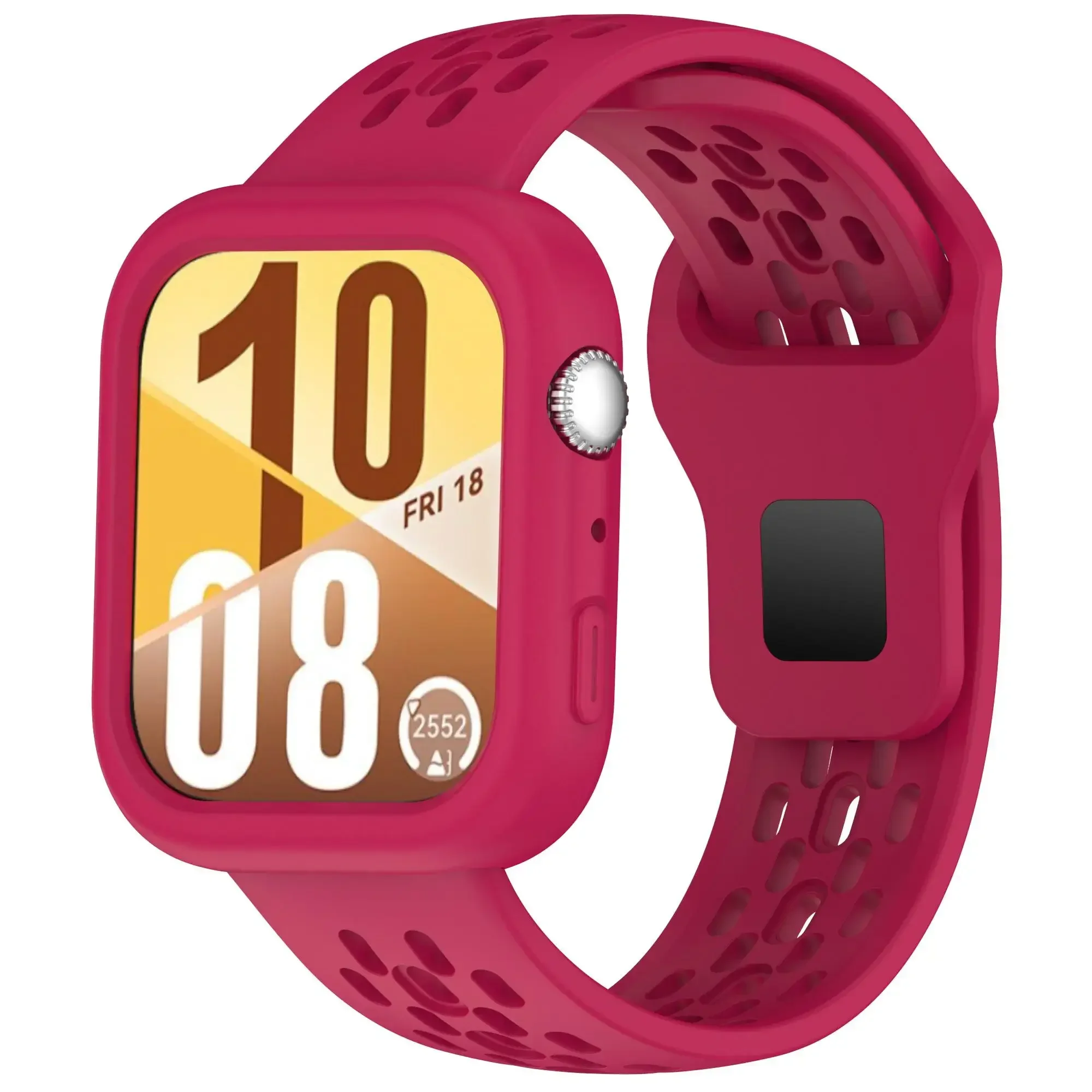 Versatile 2-in-1 Silicone Watch Strap and Case - Adjustable Replacement Band