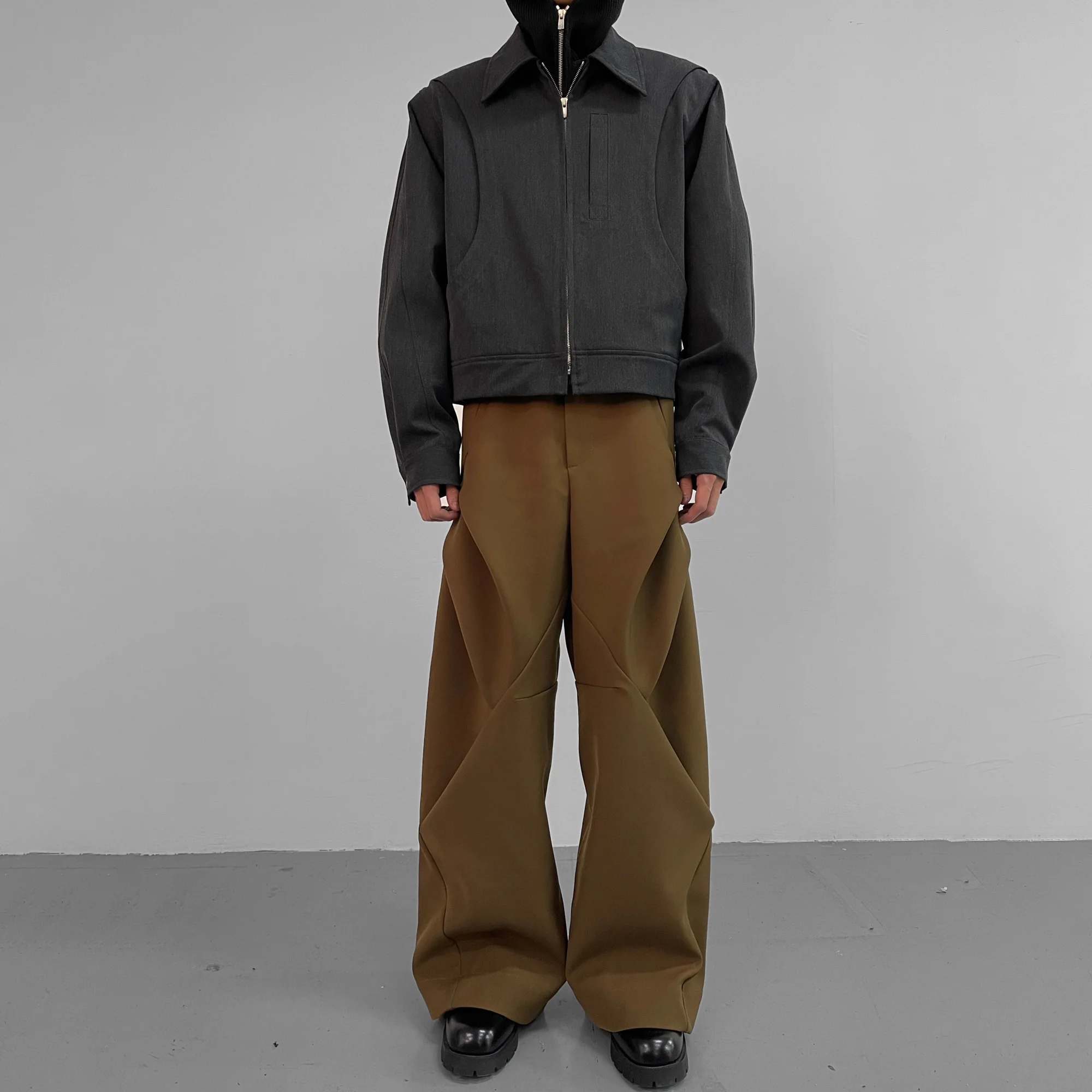 BAOVICTO Pleated wide pants 変形ワイドスラックス BAOVICTO*日本未入荷*プリーツデザイン/変形ワイドパンツ