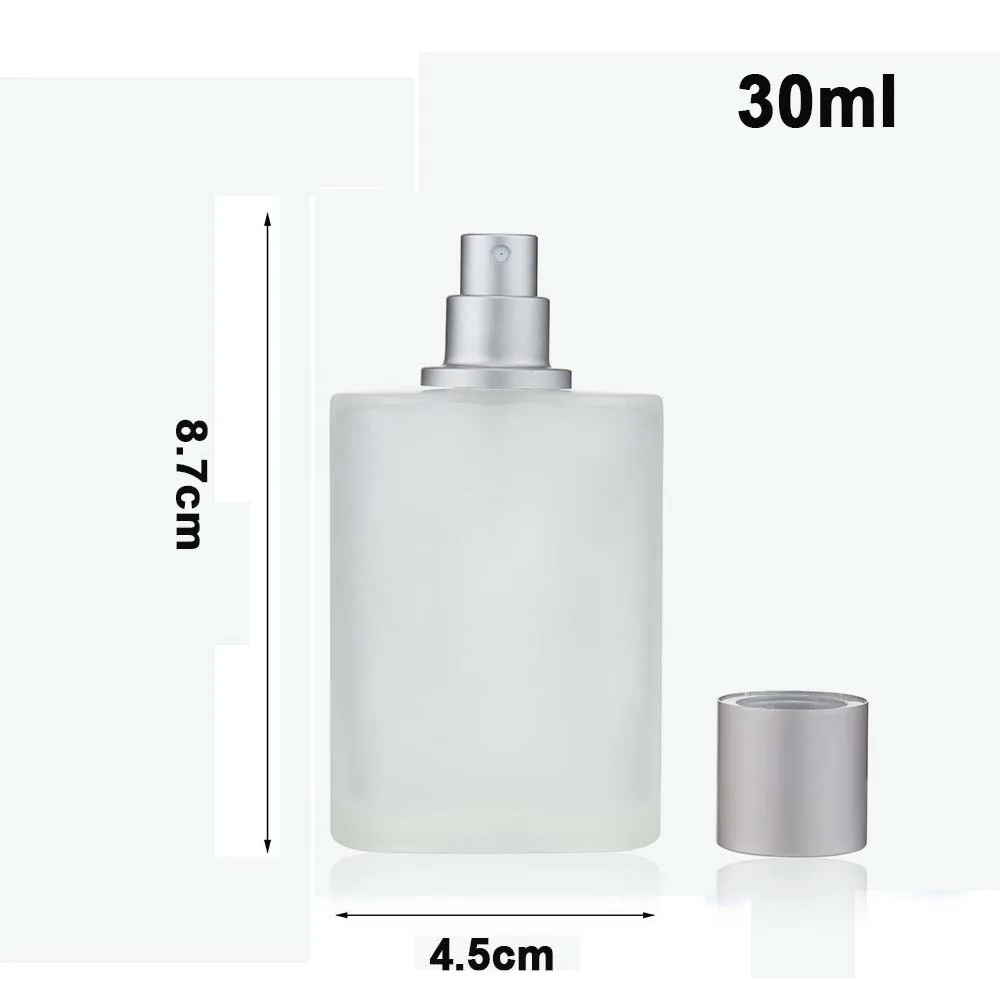 50ml / 30ml Frosted Glass Perfume Bottle with Screw Cap | Refillable Empty Fine Mist Sp... - SKU TCS01833 - UGI Packaging