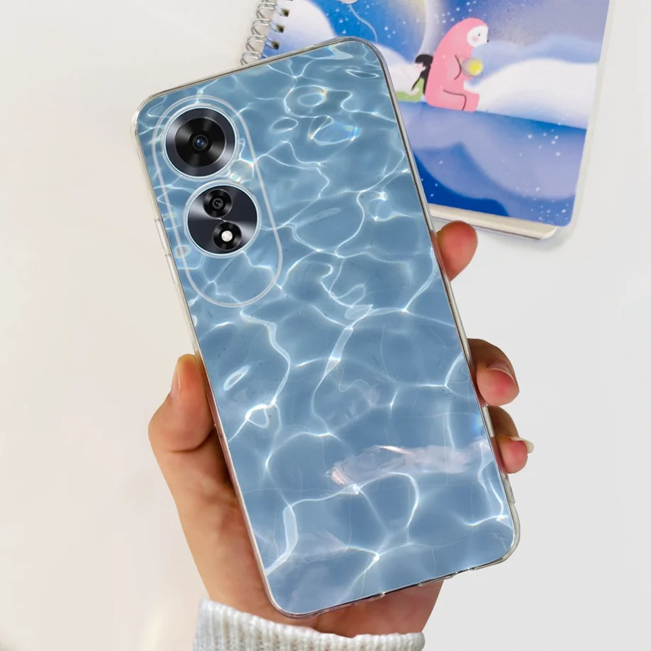 2024 New Stylish Flower Transparent Soft Silicone Slim Back Cover