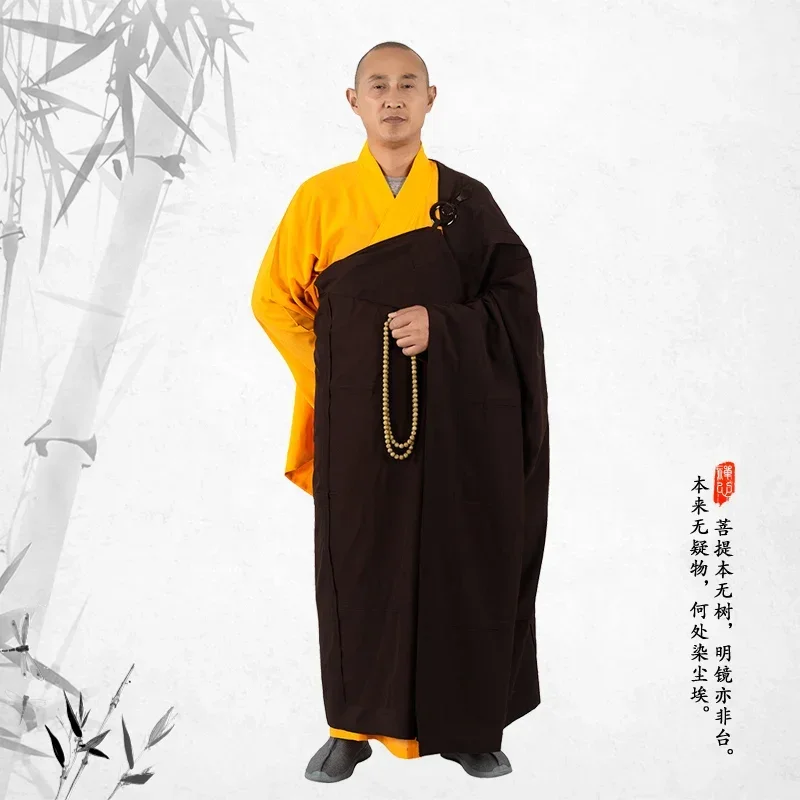 144-188cm Buddhist Monk Meditation Clothing Robes Monks Confession Cassock Gown Haiqing Monk Clothes Cloak Buddha Jiasha