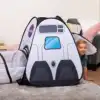 Joyfy Rocket Ship Play Tents Set Pop up Play house with Tunnel 3-Piece Play Tent for Kids Pretend Play Birthday Gift