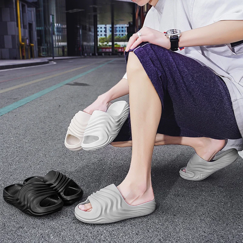 Slip Slippers for Men Non-Slip Slipper for Indoor Outdoor Soft Foam Sliders With Thick Sole_voghion.com