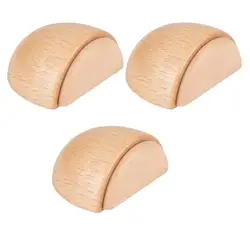 Creative Solid Wooden Door Stopper Non-Slip Stop Baby Protection Wedge Anti-collision Gate Decor Catch Floor Nail-free