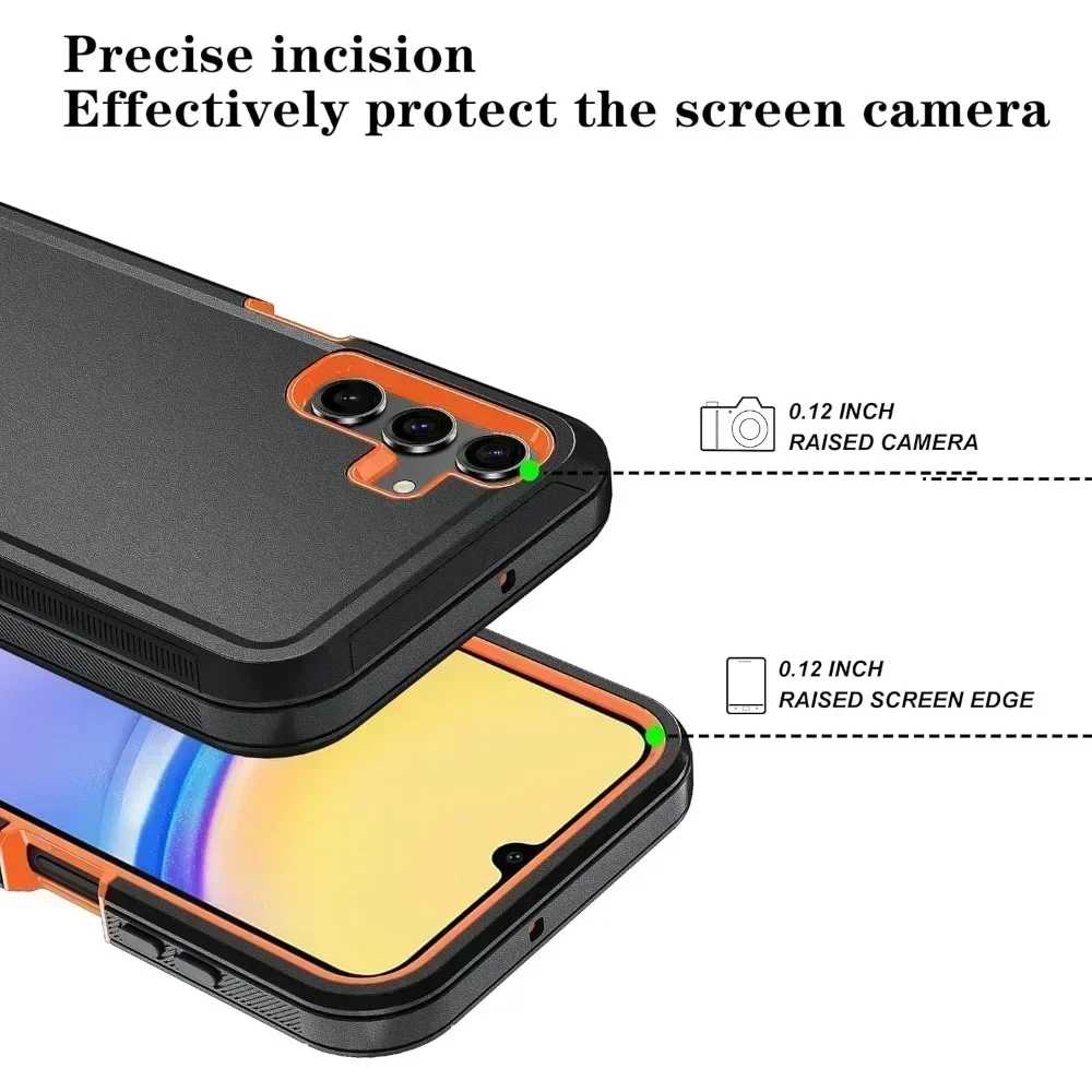 3-in-1 Belt Clip Shockproof Phone Case with Hard Defender Armor Cover