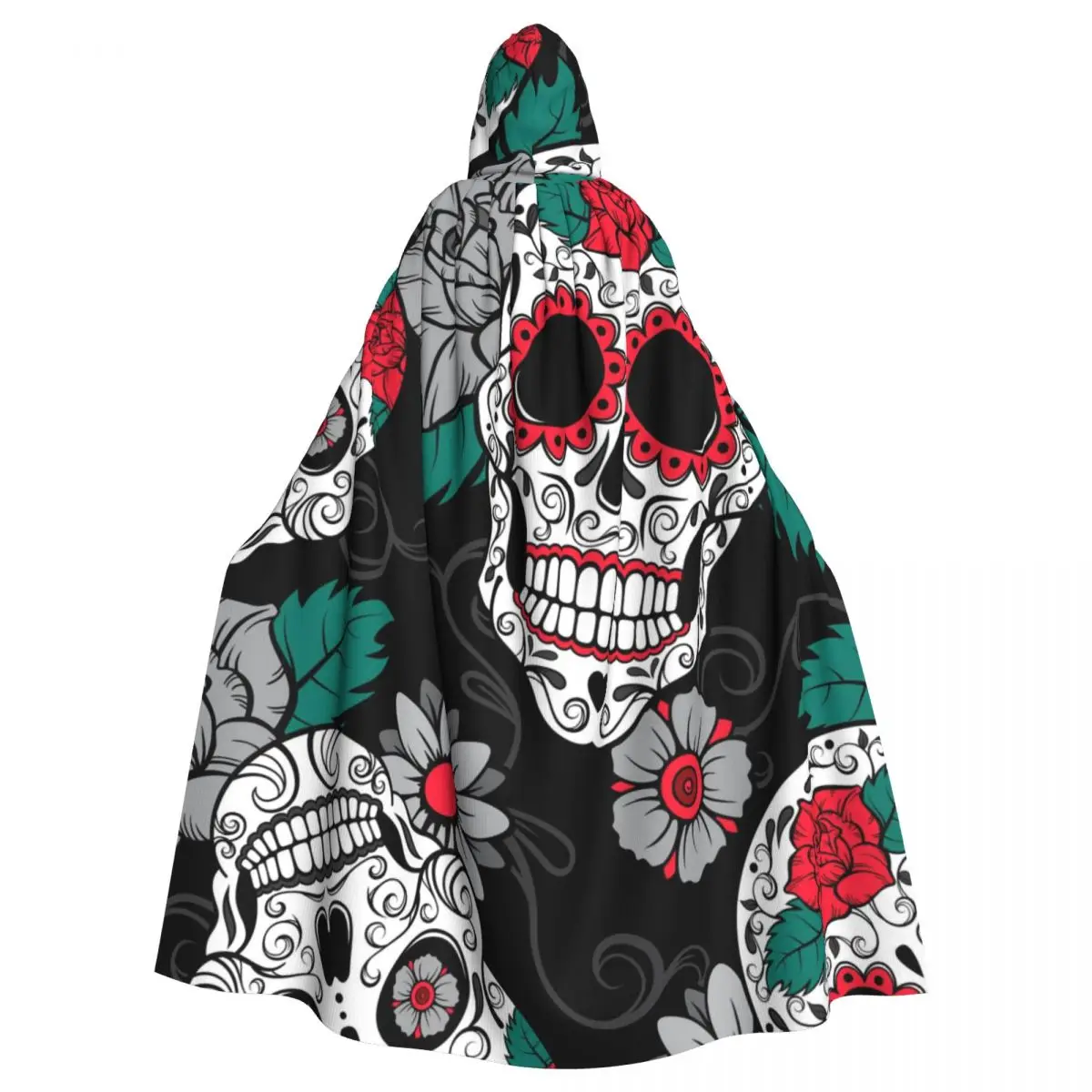 

Плащ с капюшоном для взрослых, Готическая накидка на Хэллоуин, день мертвецов, средневековый костюм, длинное платье, пальто