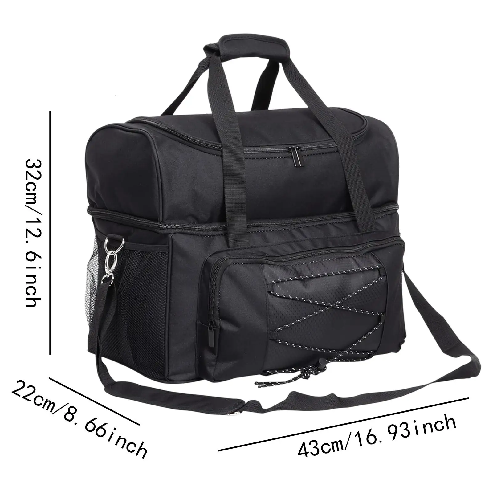 2 Ball Bowling Bag Case Bowling Tote for Outdoor Activities Supplies