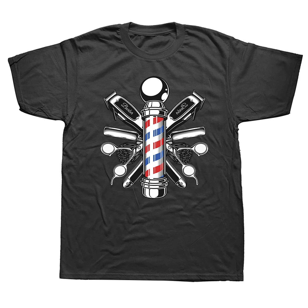 

Funny Vintage Barber Shop Hair Stylist T Shirts Graphic Streetwear Short Sleeve Hairdresser Hairtylist Life Cotton T-shirt Men
