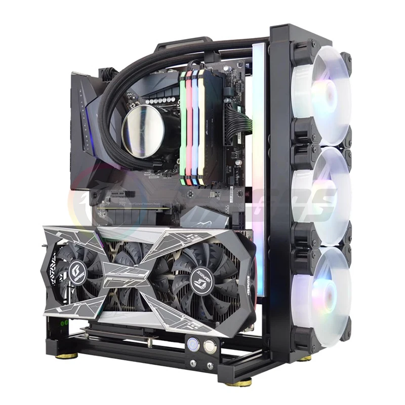 Open Computer Chassis DIY Creative Aluminum Frame Air Water Cooler 360 MOD ATX/ ITX / MATX Frame Desktop Case