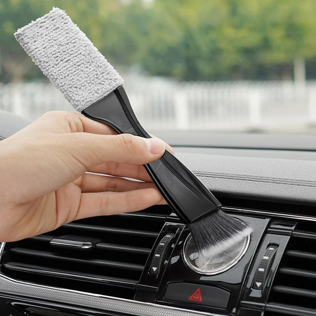 2 Pcs Double Head Brush for Car Cleaning, Portable Car Interior Detailing  Brush Car Dust Brush, Auto Detail Brush Exterior Soft Bristles Car Seat