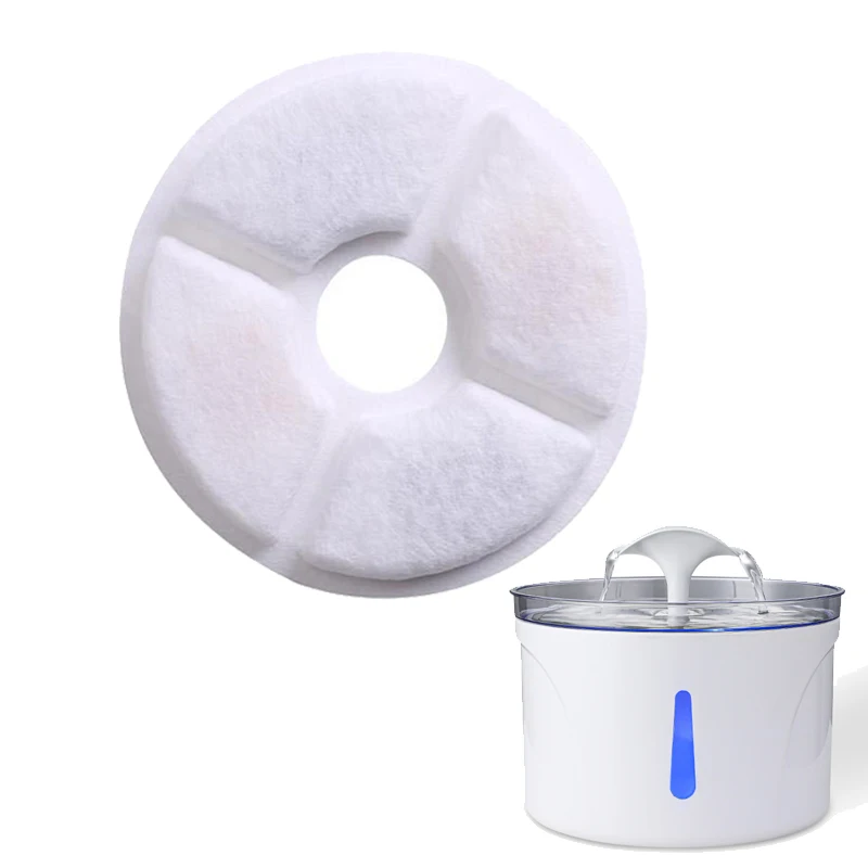 TP-9002 Cat Water Fountain Filter Replacement Filters Carbon Filter Replaced Round Filters Drinking Fountain Dispenser