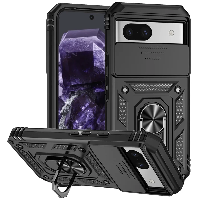 Custodia Pixel 7 Pro a doppio strato con supporto blu Custodia Pixel 7 Pro a doppio strato con supporto blu
