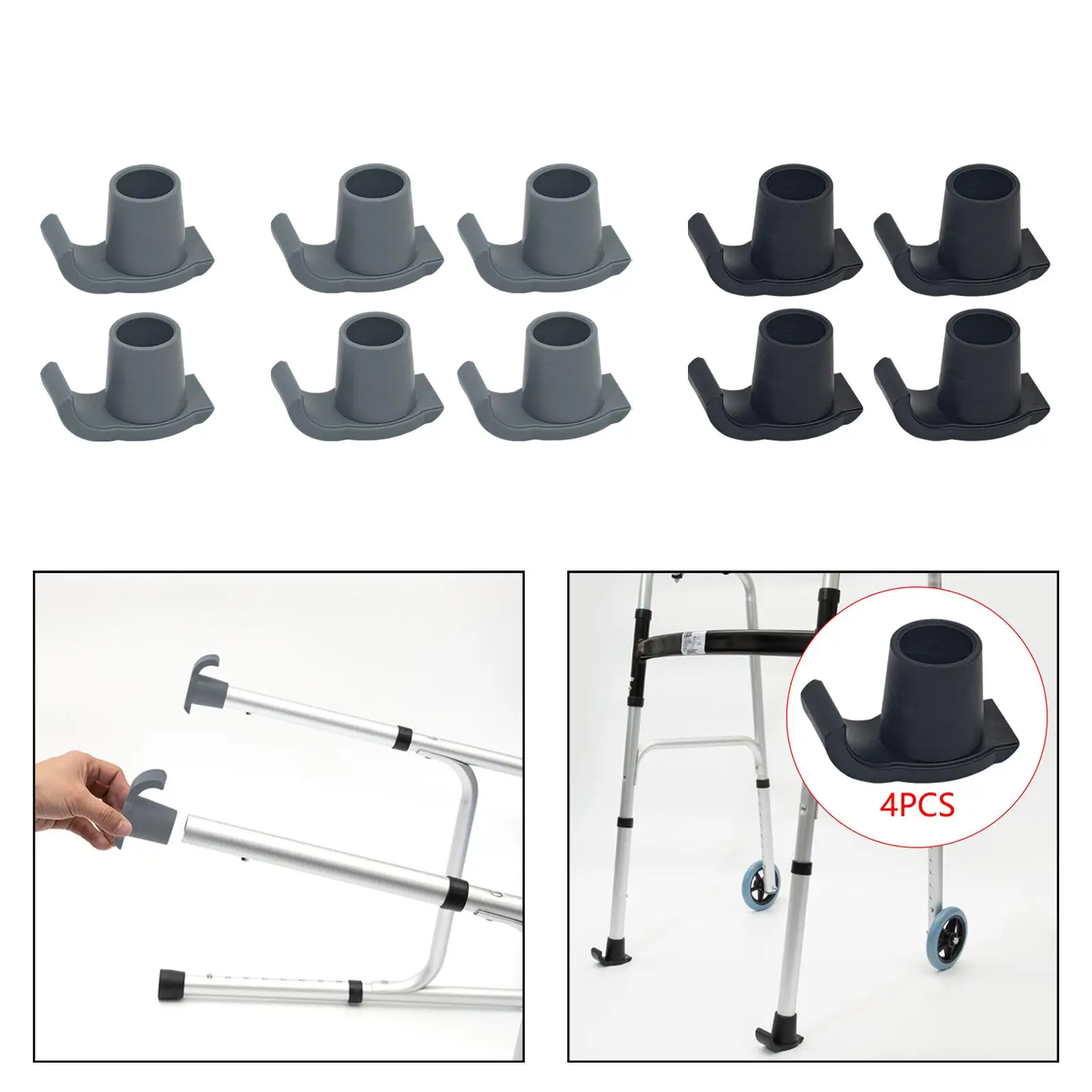 Walker Glides Rubber Feet Tips Cap Walking Accessory walking stick attachment