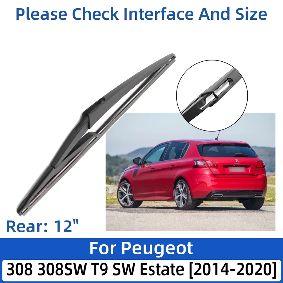Jeu De 3 Essuie-glaces Pour Peugeot 308 II (2013+) – Avant Gauche 600 Mm, Droit 450 Mm, Arrière 230 Mm