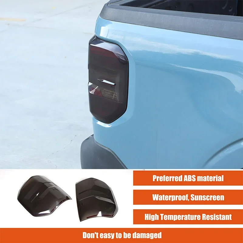 

For Ford Maverick 2022 Car tail light blackened shell ABS transparent gray tail light cover tail light decorative cover