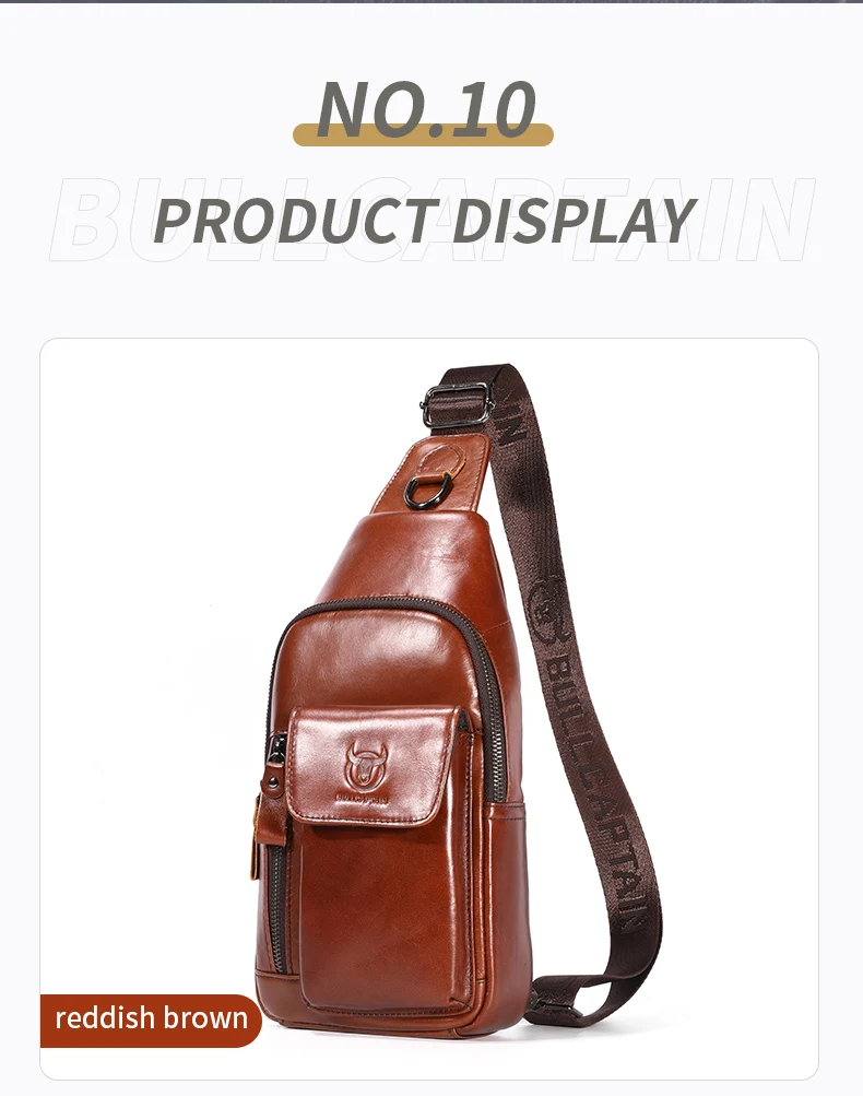 Bullcaptain Herren Multifunktions-Diebstahlschutz-Umhängetasche, Reise-Sling-Tasche, Brusttasche, Messenger-Tasche für Männer – Detail 12