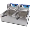 Commercial fryer. Large capacity. Double cylinder. Electric. For French fries. Snack equipment 3
