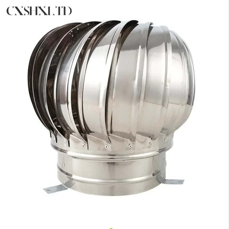 304 Stainless Steel Roof Ventilator Wind Turbine Air Vent Attic Ventilator 110mm 150mm 200mm Roof Ventilation Fan Pipefit roof ventilator