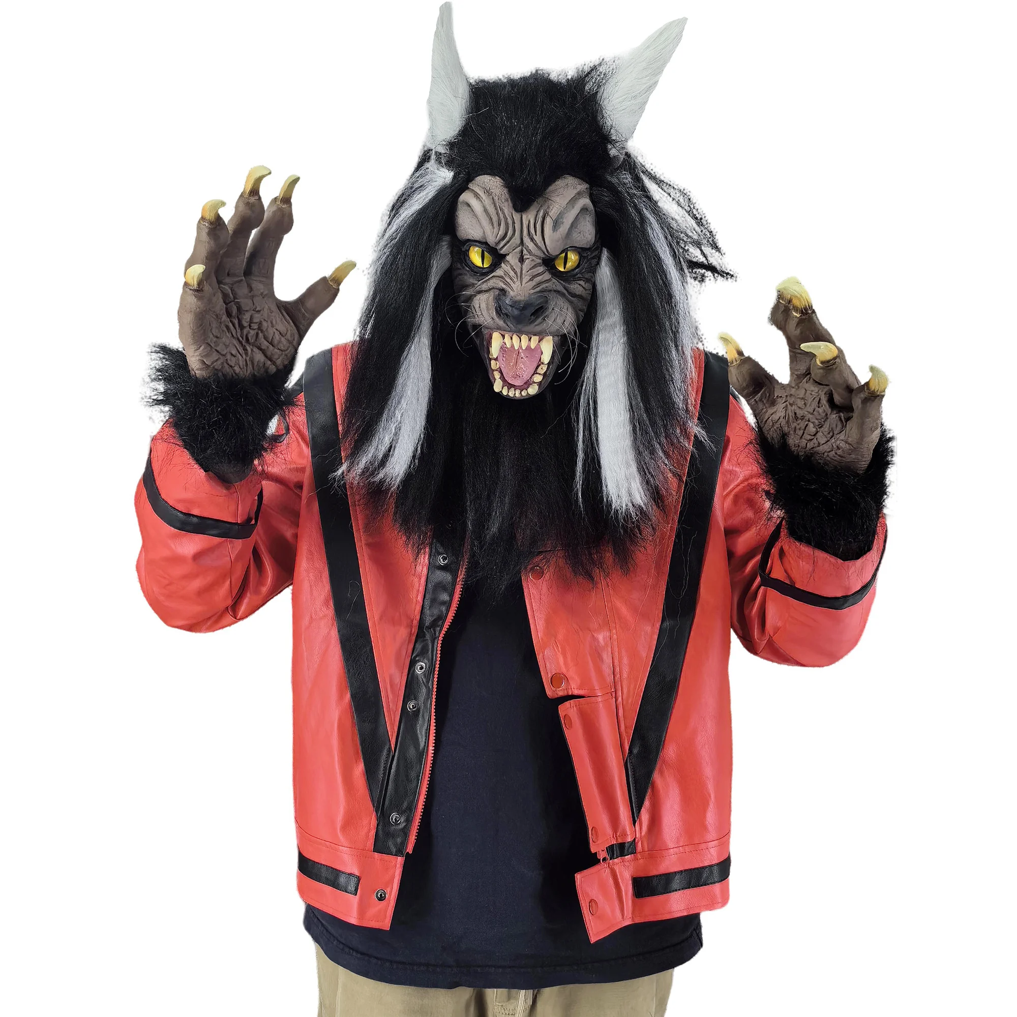 Rare MJ Michael Jackson Werewolf Bloodcurdling Mask in Thriller Vocal Concert for Halloween Impersonator