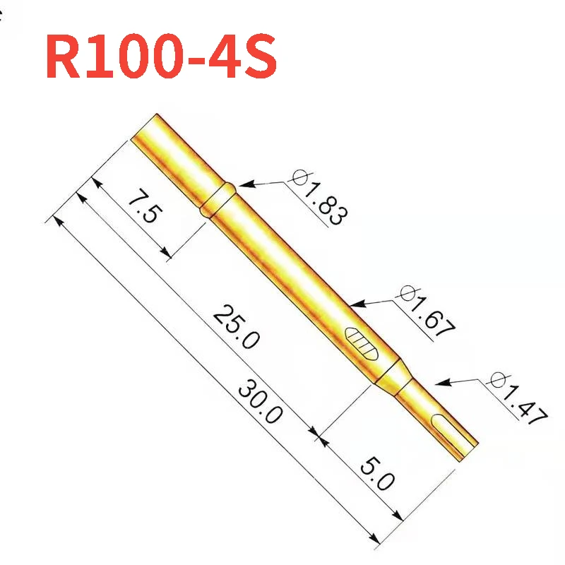 100 pcs/pack krunýř jehla rukáv R100-4S jehla trubice vnější průměr 1.67mm délka 30mm sváření drát sonda rukáv