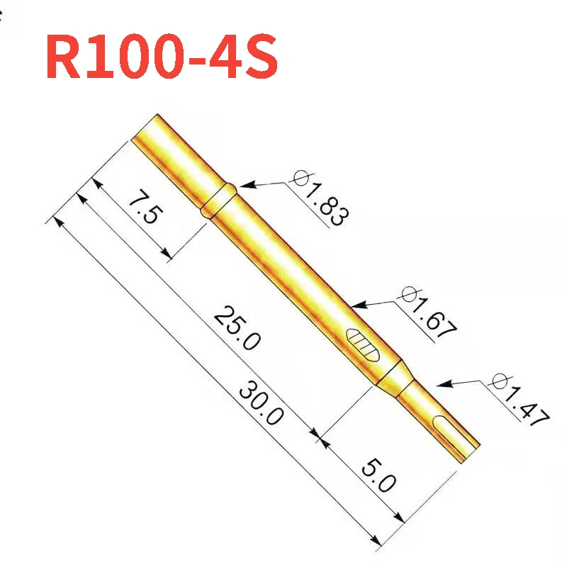 100 pcs/pack test nadel hülse R100-4S nadel rohr außen durchmesser 1,67mm länge 30mm schweiß draht sonde hülse