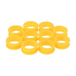 10 Pack Soft Silicone Anti - Slip Finger Grips for Professional Salon Shears (Yellow)
